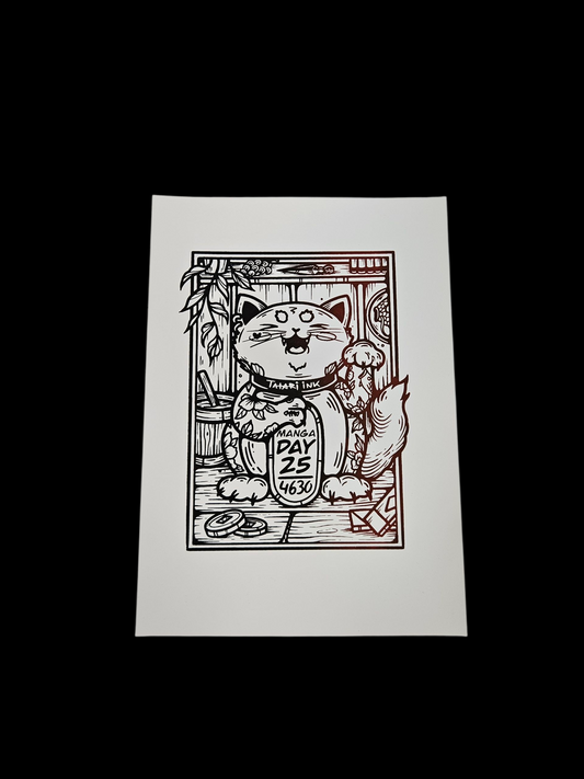 Maneki Spirit Art Print by Tatari_Ink image 1