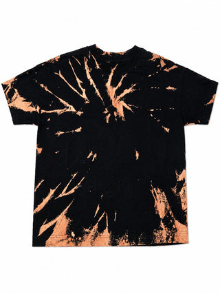 BTK Classic Tee – Tie-Dye Schwarz/Peach Oversized