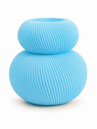 Vase Dublo Babyblau – 3D-gedruckte Designvase | Better Objects