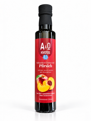 Balsamico Creme mit Pfirsich – A&O Kivotos