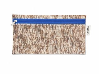 Maeppchen Beige Print #D – Federmäppchen aus Upcycling-Material, Unikat