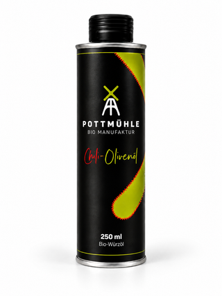 Bio Chili-Olivenöl mit Bird’s Eye Chili – Pottmühle