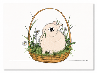 Easter Basket Postkarte – Osterhase – DIN A6