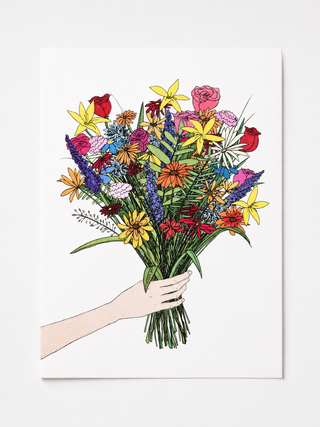 Flower Bouquet Postkarte – DIN A6 – Ökologisches Papier