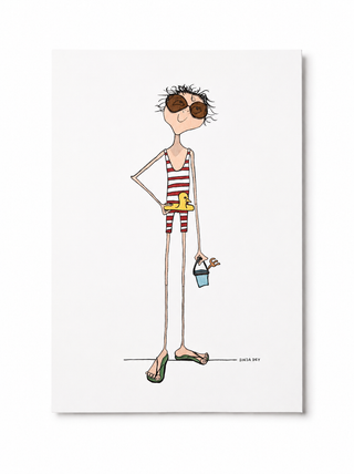 Hello Summer Postkarte – DIN A6 – Ökologisches Papier
