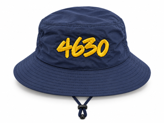 4630 – Nylon Widebrim Bucket Hat Navy/Gelb | AI4630
