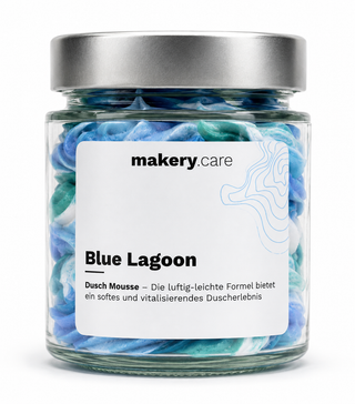 Dusch Mousse Blue Lagoon – Sulfatfrei & 100 % pflanzlich | makery.care