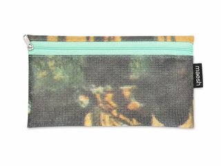 Maeppchen Grün/Orange Print #A – Federmäppchen aus Upcycling-Material, Unikat