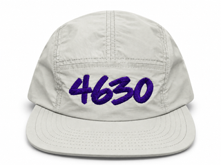 4630 – Nylon 5-Panel Cap Sage Green/Violett | AI4630
