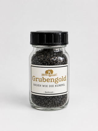 Grubengold Mini Badesalz – Schwarz – 120 g
