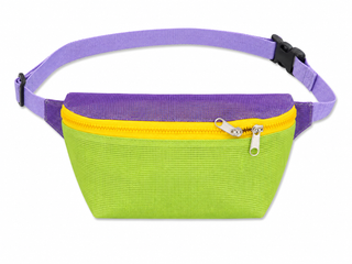 Bauchtasche Grün/Lila #H – Crossbody Bag aus Upcycling-Material, Unikat