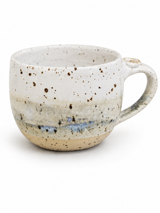 Handgefertigte Keramiktasse – Natur & Blau – Steinzeug Unikat | Odd Old Bird Pottery