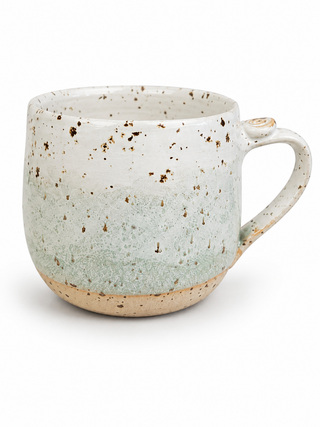 Handgefertigte Keramiktasse – Salbeigrün – Steinzeug Unikat | Odd Old Bird Pottery