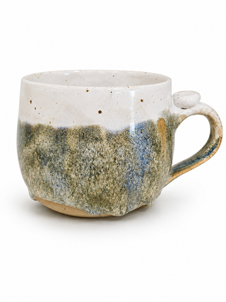 Handgefertigte Keramiktasse – Wald & Blau – Steinzeug Unikat | Odd Old Bird Pottery