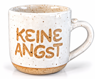 Tasse „Keine Angst“ aus Steinzeug – Odd Old Bird Pottery