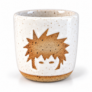 Becher „Spiky Hair“ 300 ml aus Steinzeug – Odd Old Bird Pottery