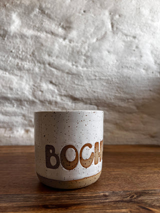 Keramikbecher „BOCHUM“ – handgemacht – Steinzeug Becher mit Sprenkeln – 300 ml