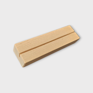 Kartenständer Holz 10,5 cm – Minimalistisch – Buche, Birke oder Schwarz – Für Postkarten & Fotos