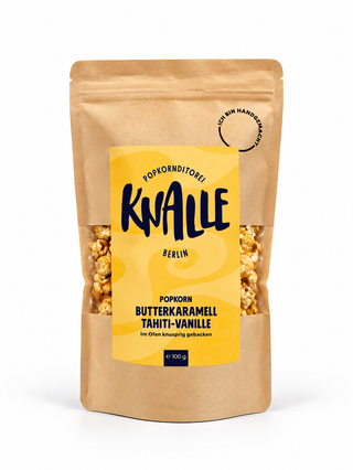 Butterkaramell Tahiti-Vanille Popcorn – 100 g | Knalle
