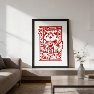 Maneki Spirit Art Print by Tatari_Ink