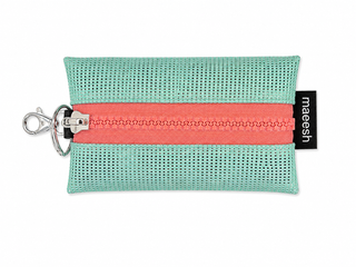 Doggi Bag Mint/Koralle #A – Mini-Beutel mit Karabiner aus Upcycling-Material, Unikat