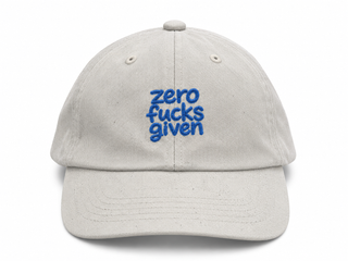 zero fucks given – Dad Cap Natur/Blau | why even try