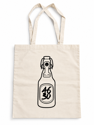 Das_Pils Stoffbeutel Natur mit Flaschenmotiv – AI4630