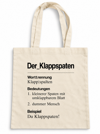 Der_Klappspaten Stoffbeutel Natur – Der_Laden