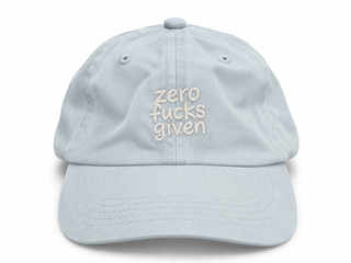 zero fucks given – Dad Cap Pastel Blue | why even try