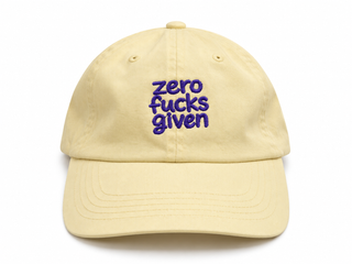 zero fucks given – Dad Cap Pastel Yellow | why even try