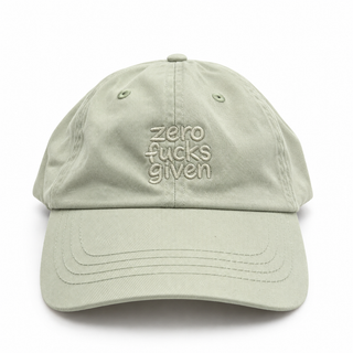 zero fucks given – Dad Cap Pastel Mint | why even try