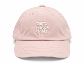 zero fucks given – Dad Cap Pastel Pink | why even try
