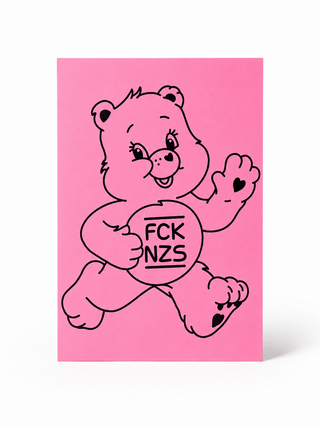 Glücksbärchi FCK NZS Postkarte – Pink – DIN A6