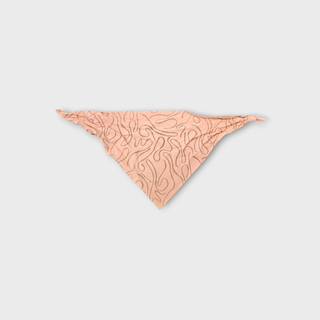 Dreieckstuch klein #6 Rosé & Apricot mit organischem Linienprint aus 100% Lenzing Ecovero – Wendbar – Made in Germany – Emmilotta