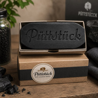 Püttstück Aktivkohleseife – Schwarz – 100 g