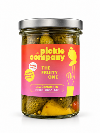 The Pickle Company – The Fruity One Gewürzgurken Mango, Honig & Goji