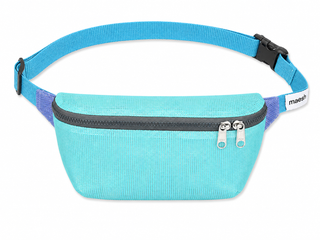 Bauchtasche Türkis/Lila #A – Crossbody Bag aus Upcycling-Material, Unikat