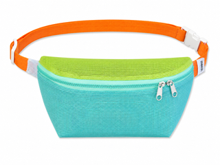 Bauchtasche Türkis/Grün #I – Crossbody Bag aus Upcycling-Material, Unikat