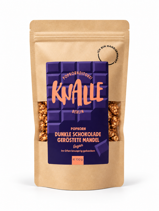 Dunkle Schokolade Geröstete Mandel Popcorn – 100 g | Knalle