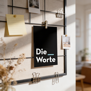 Postkarte Worte