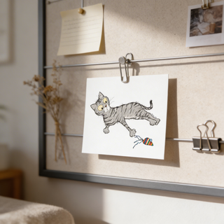 Postkarte Playful Cat